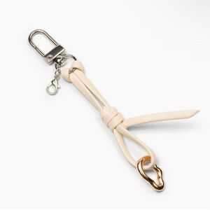 Elegant Cream and Gold Keychain Accessory-lip Charm